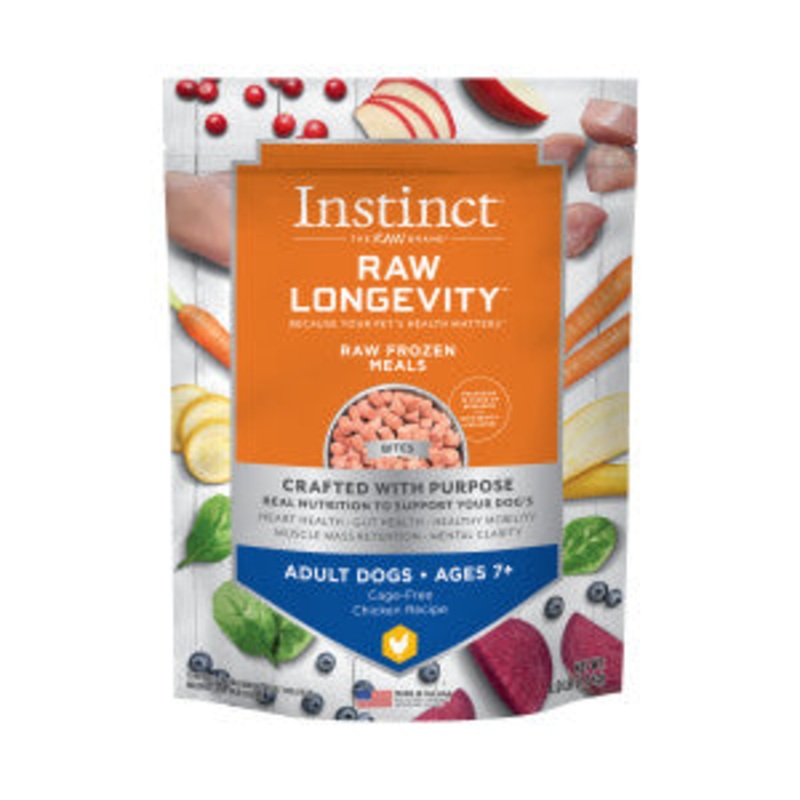 Nature’s Variety Instinct Raw Longevity Adult Ages 7+ Frozen Chicken Bites Dog Food