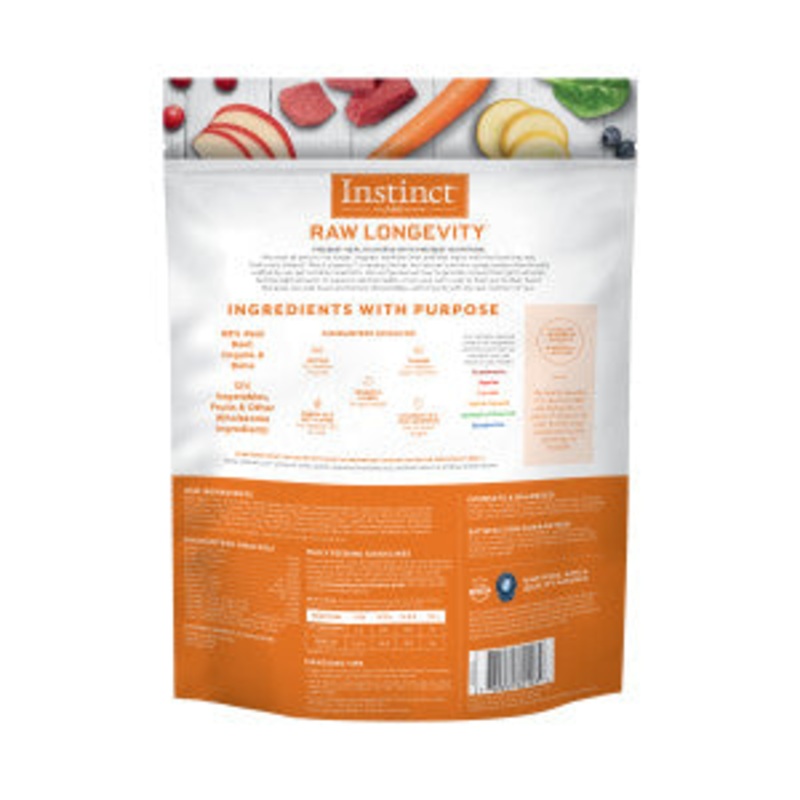 Nature’s Variety Instinct Raw Longevity Adult Frozen Beef Bites Dog Food