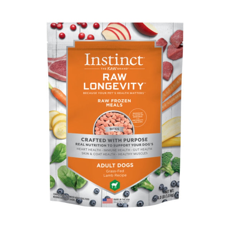Nature’s Variety Instinct Raw Longevity Adult Frozen Lamb Bites Dog Food