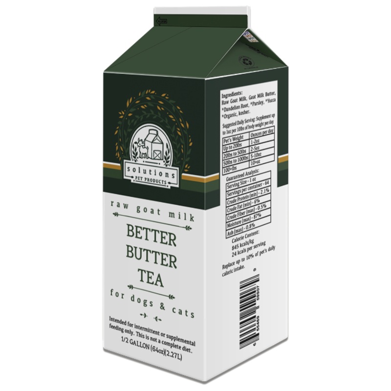 Solutions Pet Products Frozen Raw Goat Milk Better Butter Tea Supplement