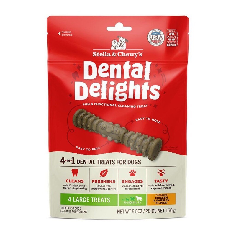 Stella & Chewy’s Large Dental Delights Chicken & Parsley Flavor Treats for Dogs