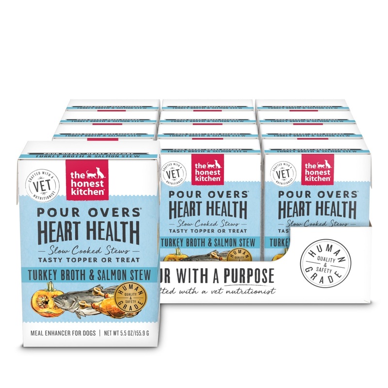 The Honest Kitchen Grain Free Functional Pour Over Heart Health – Turkey Broth & Salmon Stew