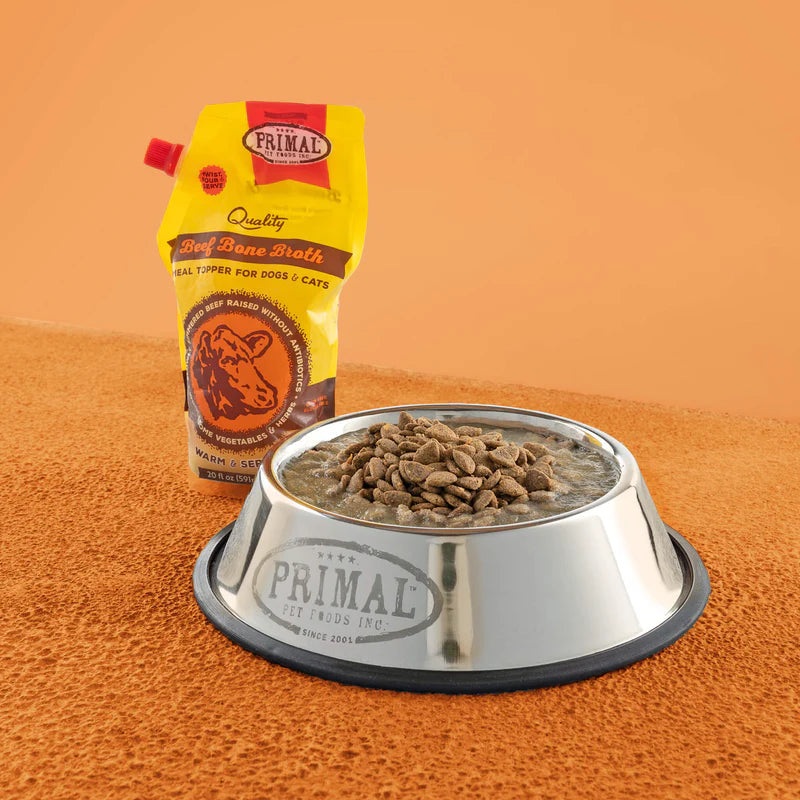 Primal Frozen Bone Broth Beef|20 oz 4 Pack