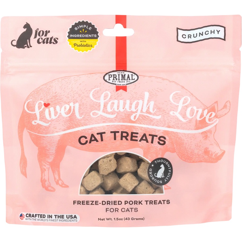 Primal Liver Laugh Love Freeze Dried Pork Cat Treats