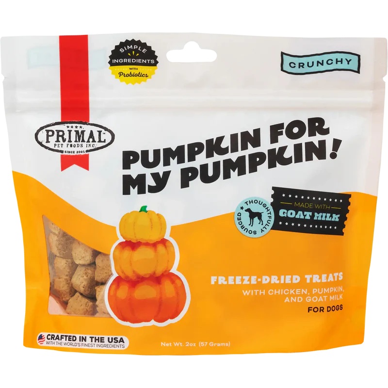 Primal Pet Foods Pumpkin For My Pumpkin Chicken, Pumpkin & Goat Milk Dog Treats