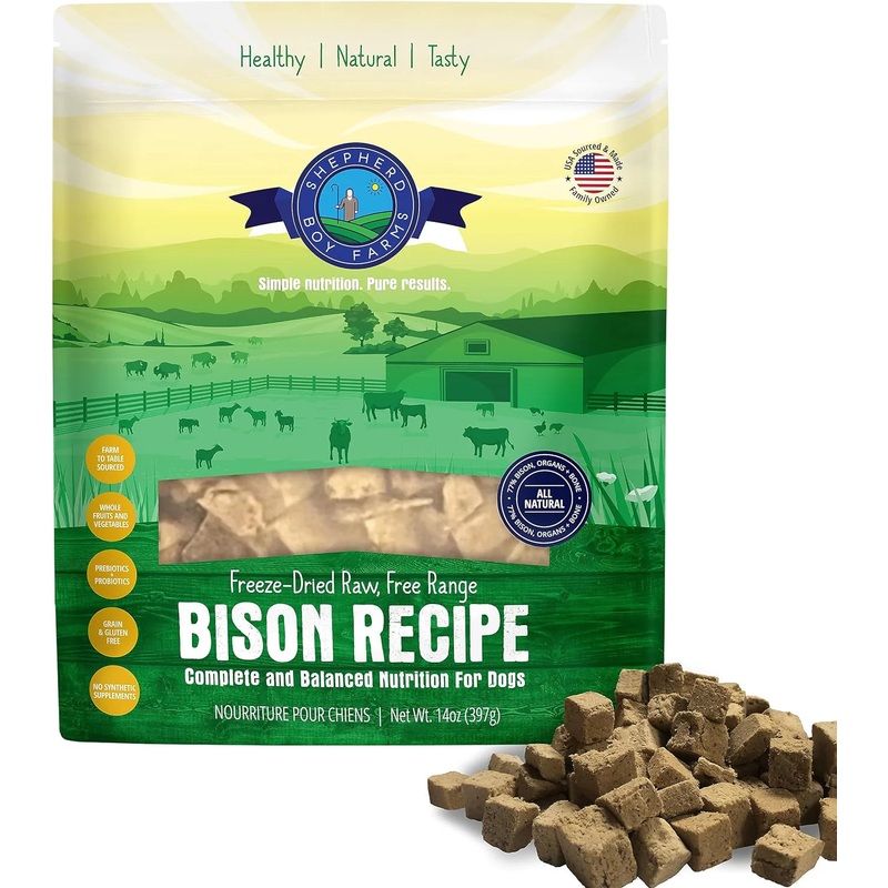 Shepherd Boy Farms Freeze-Dried Bison Recipe For Dogs