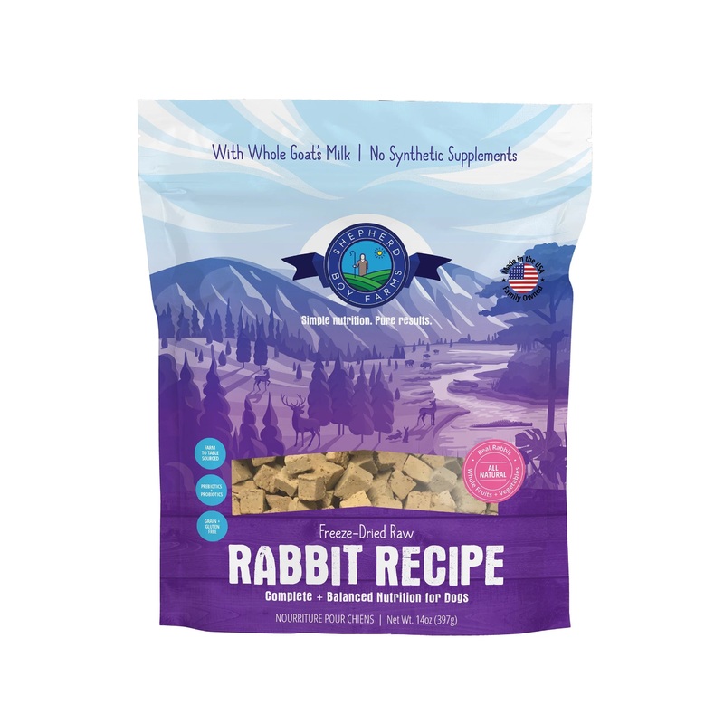 Shepherd Boy Farms Freeze-Dried Rabbit Recipe for Dogs