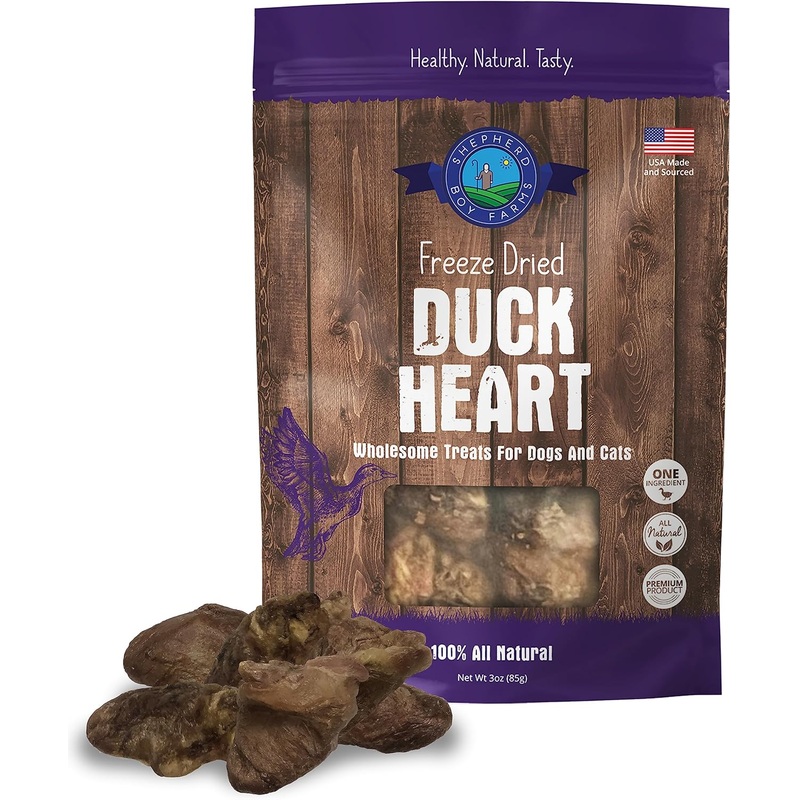Shepherd Boy Freeze Dried Duck Hearts