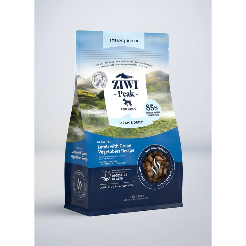 Ziwi Peak Steam Dried Lamb with Green Vegetables for Dogs