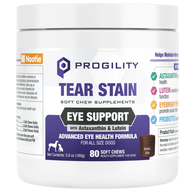 Nootie Progility Tear Stain Eye Support Soft Chew Supplement for Dogs