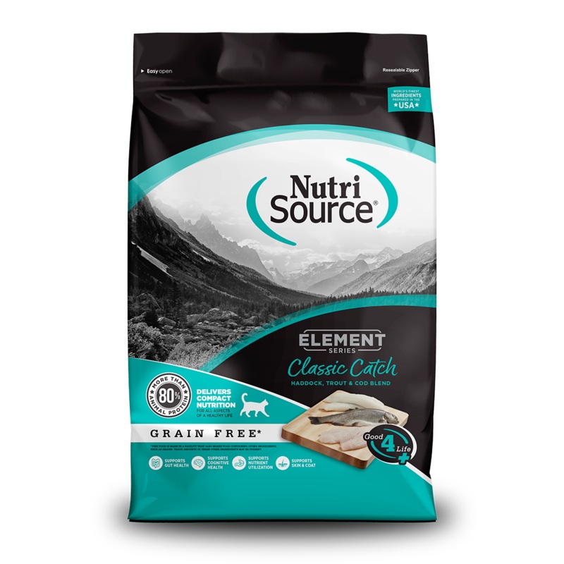 NutriSource Element Series Classic Catch Grain Free Haddock, Trout & Cod Blend Cat Food