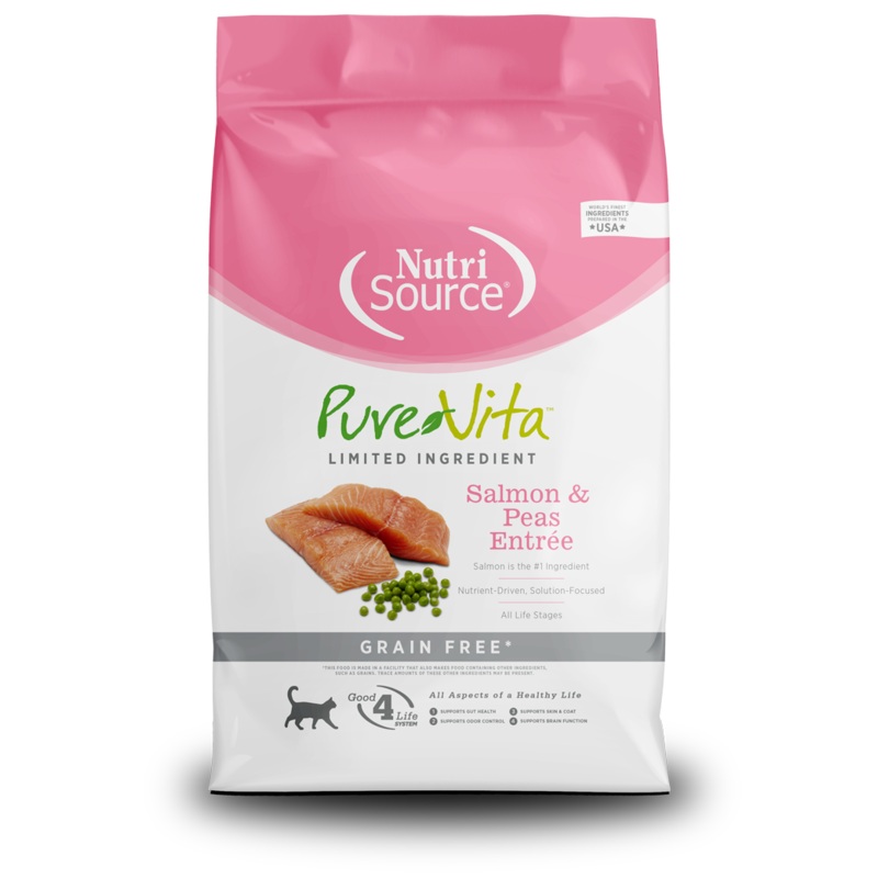 NutriSource PureVita Grain Free Salmon & Peas Entre Dry Cat Food