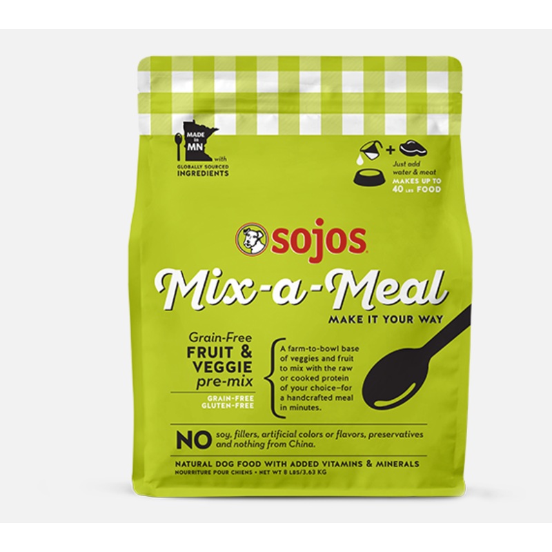 Sojos Mix-a-Meal Grain-Free Recipe Pre-Mix Dog Food Fruit & Veggie