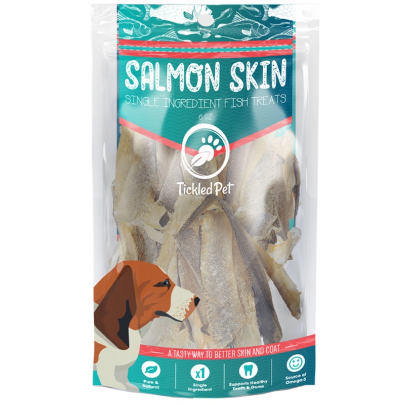 Tickled Pet Salmon Skin Dog Treats