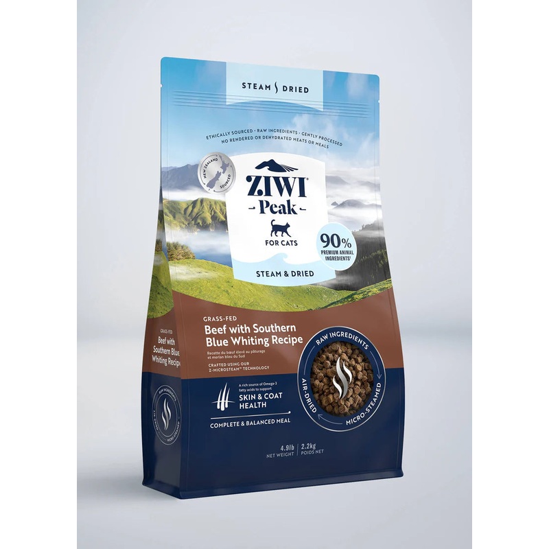 ZIWI Peak Steam & Dried Beef with Southern Blue Whiting Recipe