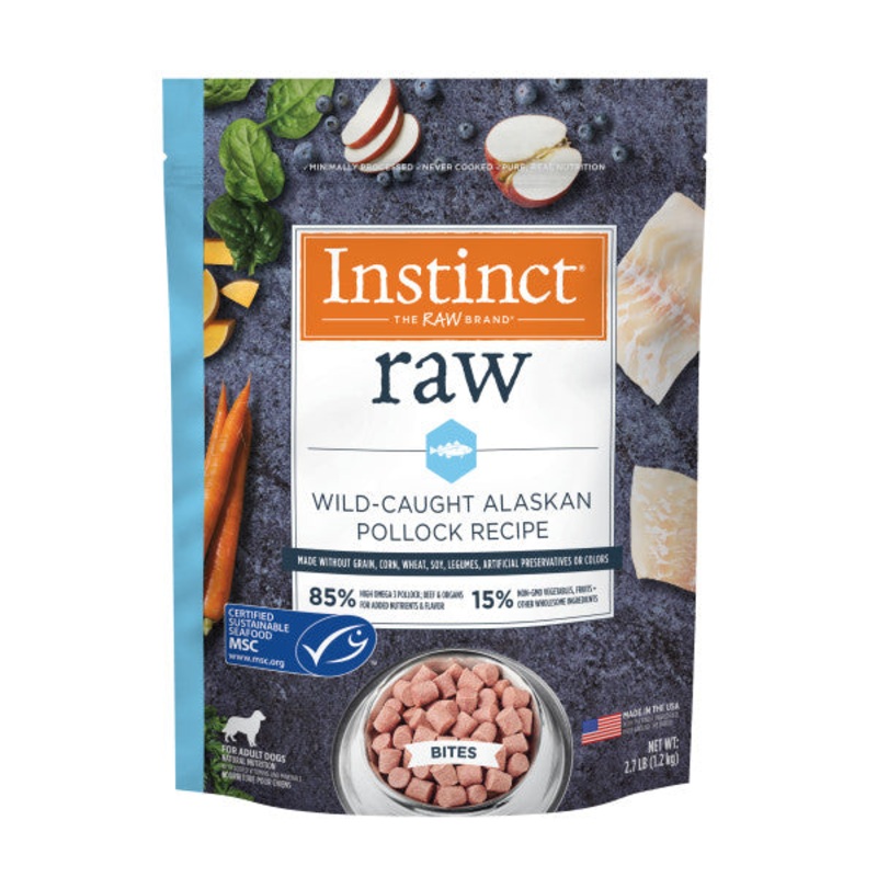 Nature’s Variety Instinct Raw Frozen Pollock Bites Dog Food