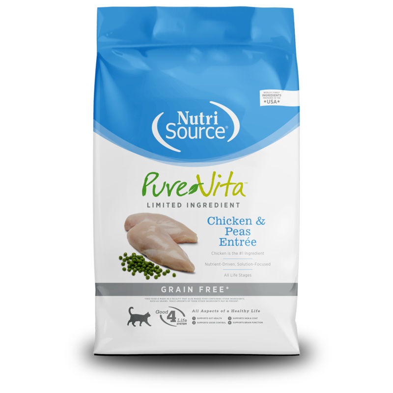 NutriSource PureVita Grain Free Chicken & Peas Entre Limited Ingredient Cat Food