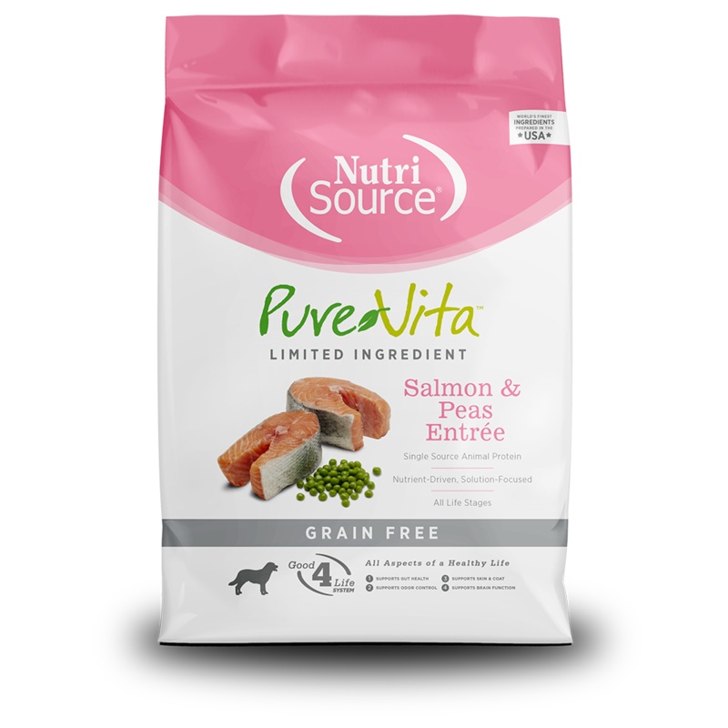 NutriSource PureVita Salmon & Peas Entre Grain Free Limited Ingredient Dog Food