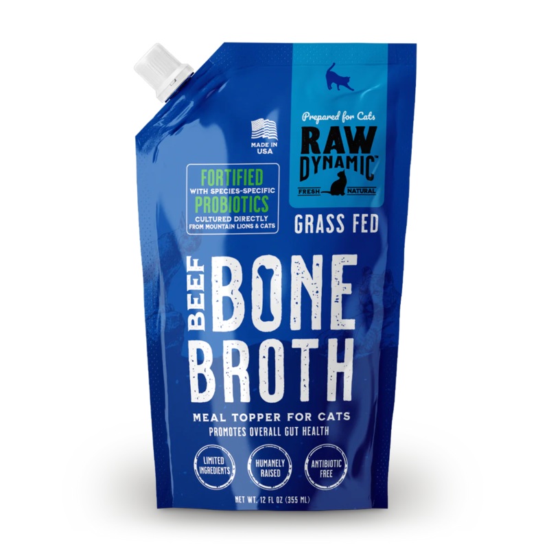 Raw Dynamic Grass Fed Beef Bone Broth For Cats