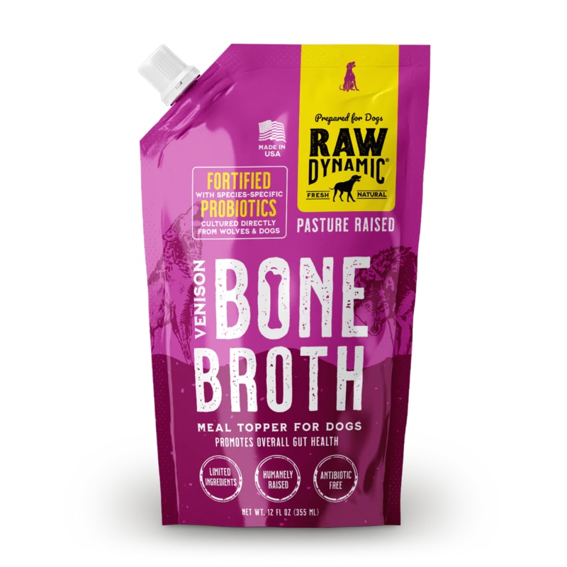 Raw Dynamic Pasture Raised Venison Bone Broth for Dogs