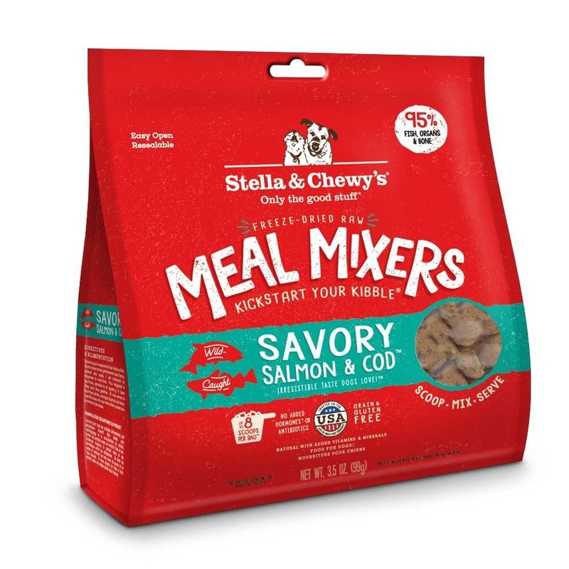 Stella & Chewy’s Freeze-Dried Raw Meal Mixers Dog Food Topper – Savory Salmon & Cod Recipe