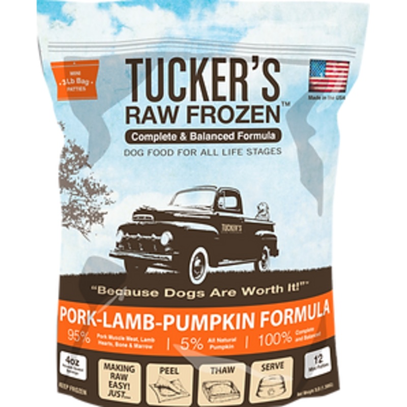 Tucker’s Pork-Lamb-Pumpkin Complete and Balanced Raw Diets for Dogs