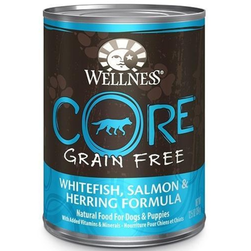 Wellness CORE Grain Free Natural Whitefish, Salmon and Herring Recipe Wet Canned Dog Food