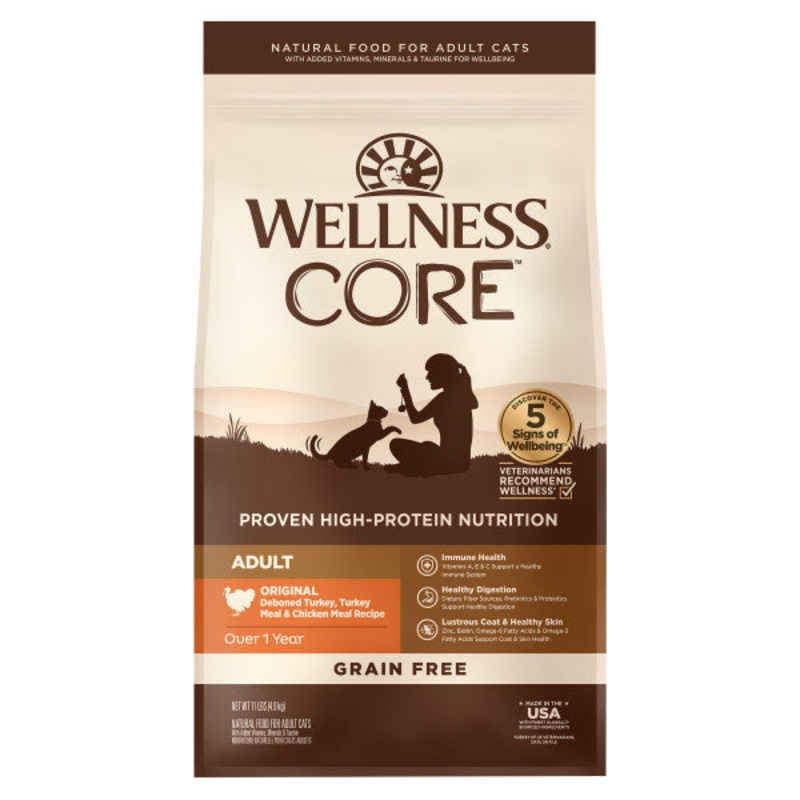 Wellness CORE Natural Grain Free Original Turkey, Chicken, Whitefish & Herring Recipe Dry Cat Food