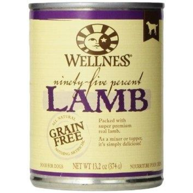 Wellness Natural Grain Free 95%  Lamb Recipe Adult Wet Canned Dog Food