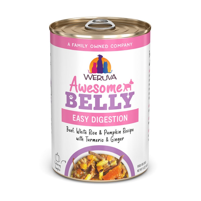Weruva Awesome Belly Beef, White Rice & Pumpkin Recipe with Turmeric & Ginger In Broth Dog Food