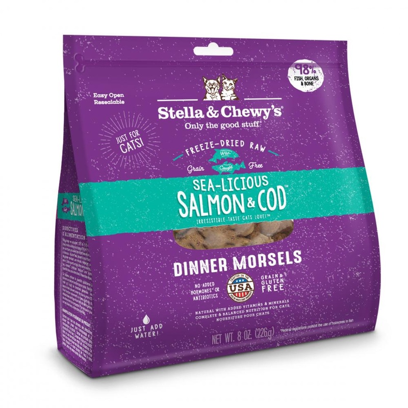 Stella & Chewy’s Sea-Licious Salmon & Cod Freeze-Dried Morsels Cat Food