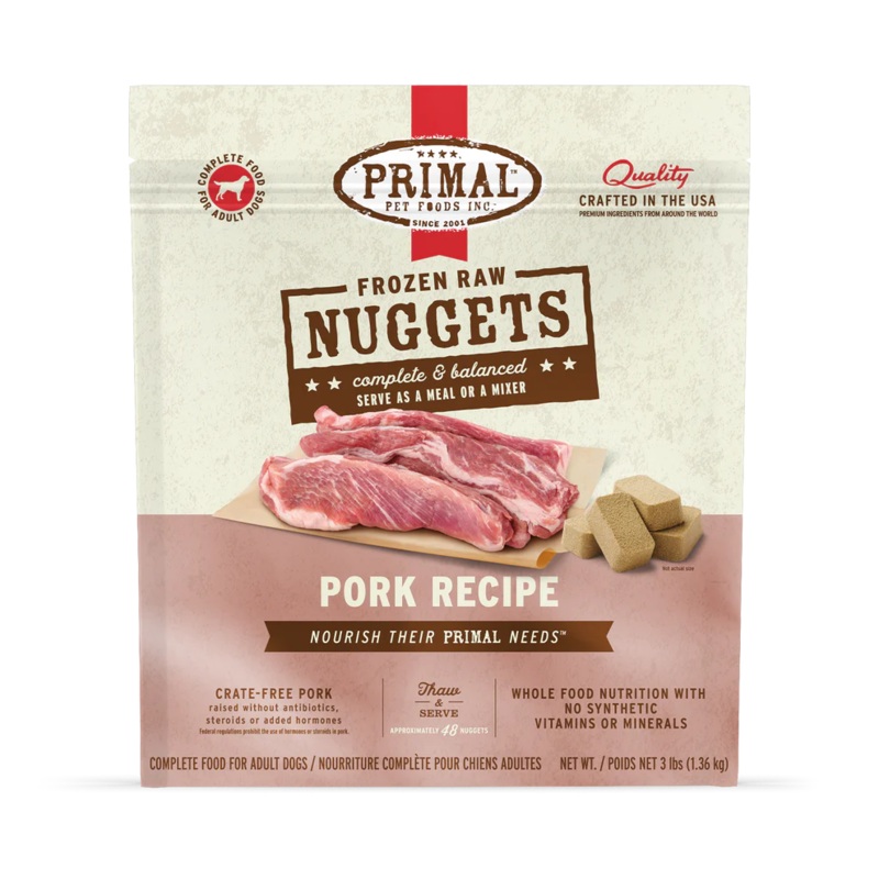 Primal Pet Foods Primal Frozen Raw Nuggets Pork Recipe