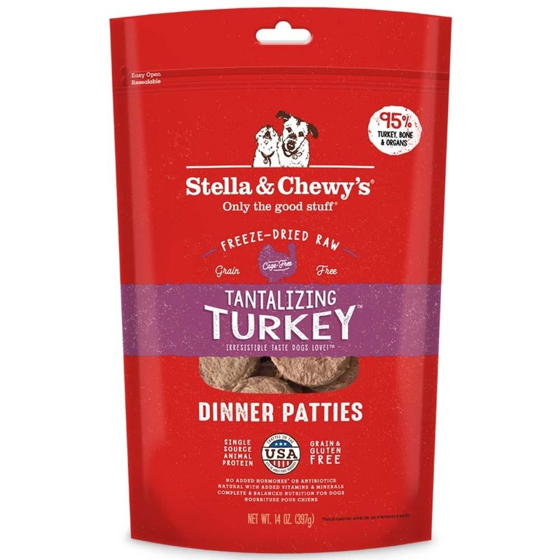 Stella & Chewy’s Dog Freeze-Dried Raw Tantalizing Turkey Patties