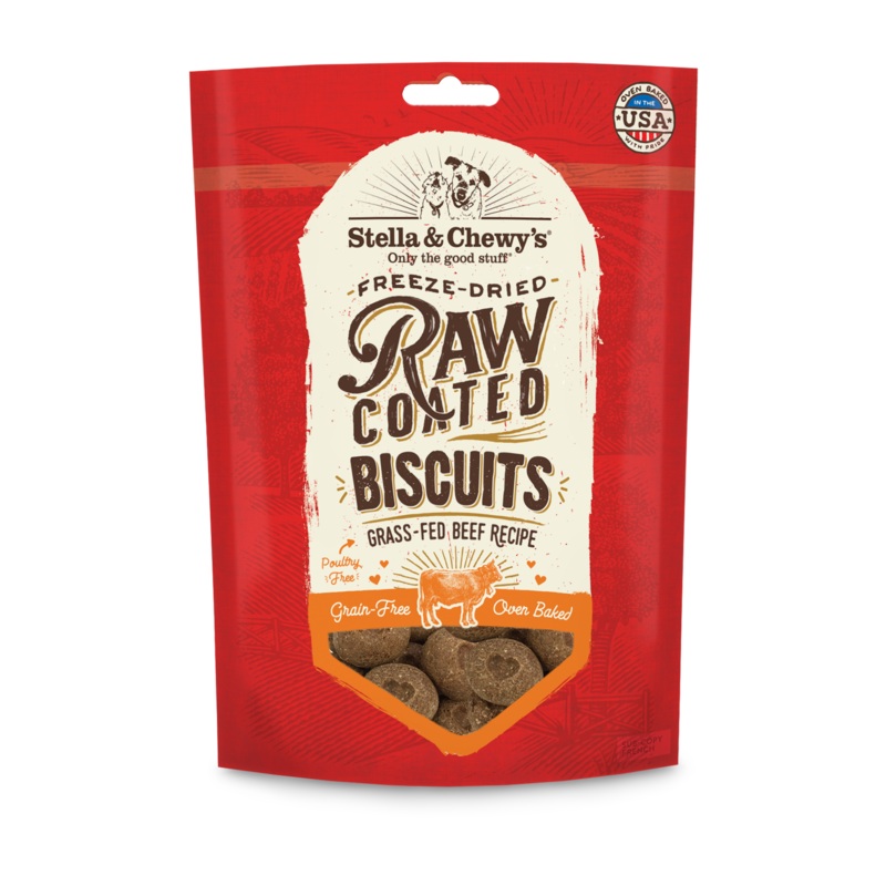 Stella & Chewy’s Raw Coated Biscuits Grass Fed Beef Recipe Dog Treats