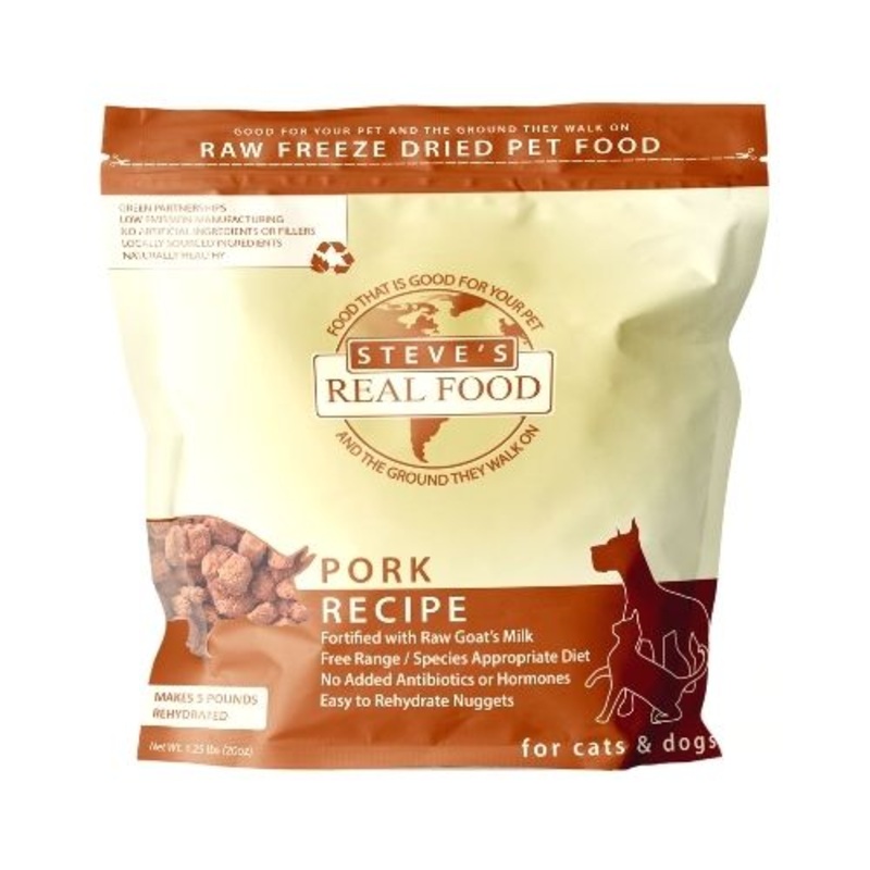 Steve’s Real Food Freeze Dried Dog Food Pork Diet for Dogs and Cats
