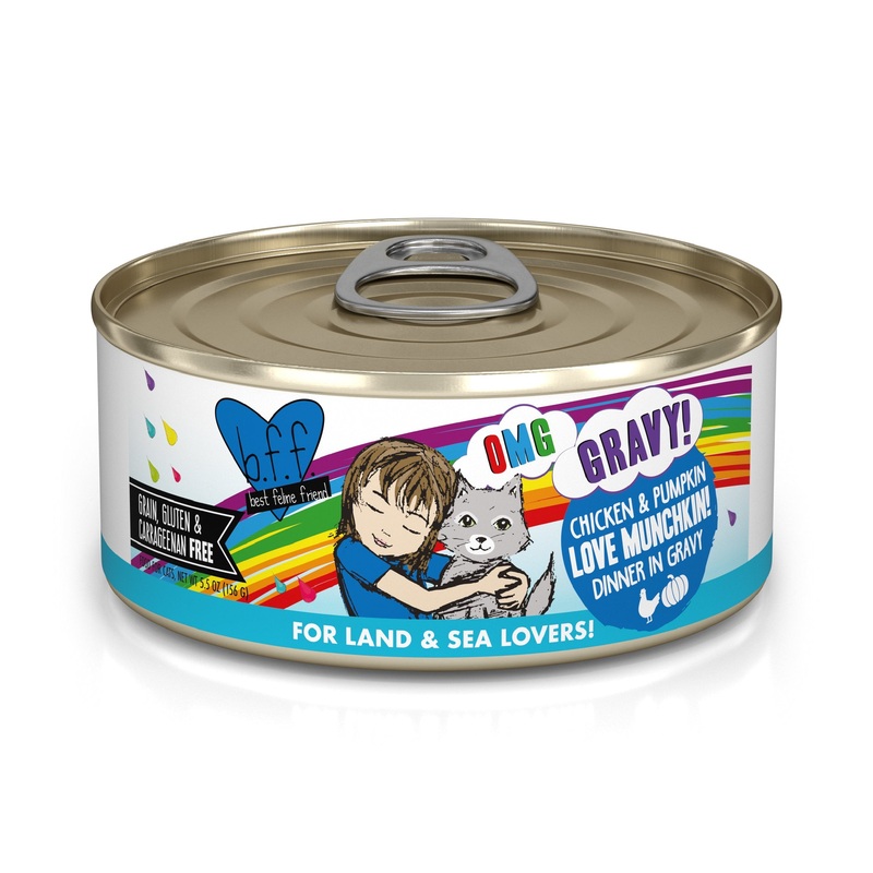 Weruva BFF Oh My Gravy Love Munchkin Grain Free Chicken & Pumpkin in Gravy Canned Cat Food