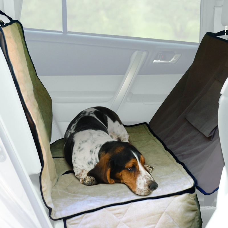 K&H Deluxe Car Seat Saver|Black|Gray|Tan|Mid-Size 54″|Full Size 57″