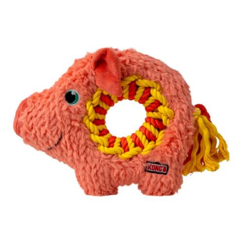 KONG Ringaroos Pig Dog Toy|Medium