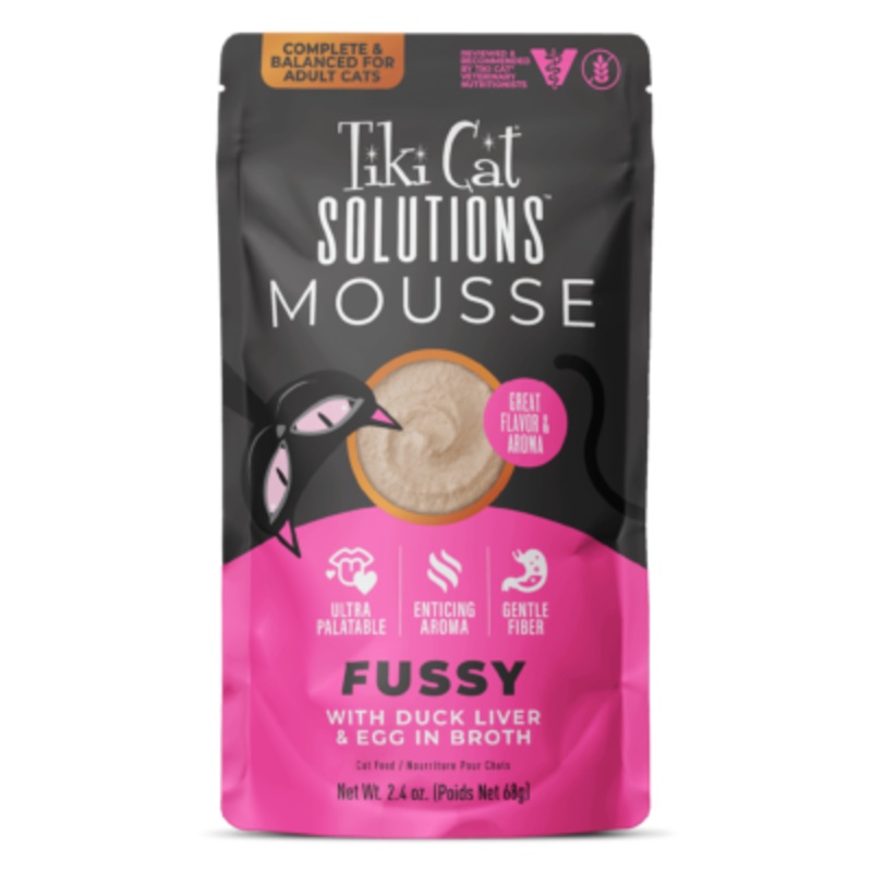 Tiki Cat Solutions Fussy Mousse With Duck Liver & Egg Recipe in Broth Wet cat Food