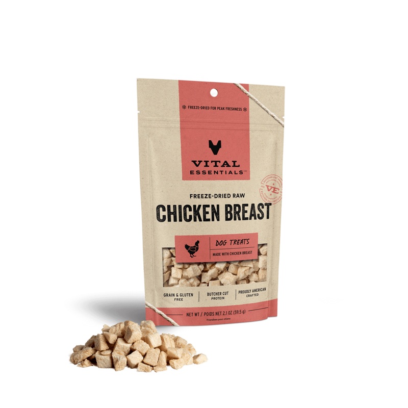 Vital Essentials Freeze Dried Raw Chicken Breast Dog Treats