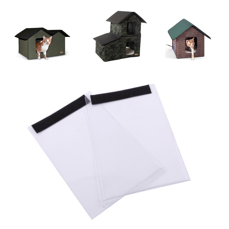 K&H Outdoor Cat Shelter Replacement Door Flap Sets – Multiple Styles