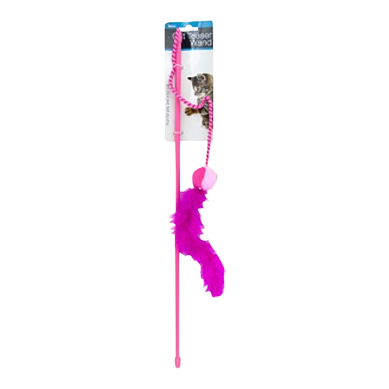 22 Feather Wand Cat Toy, Assorted Colors