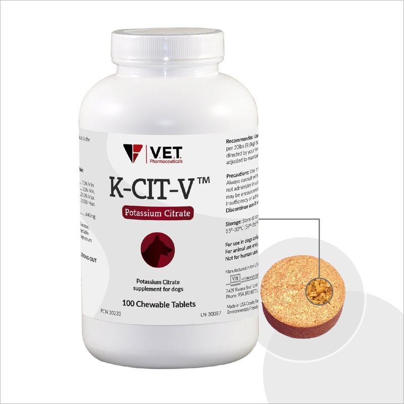K-CIT-V Potassium Citrate plus Cranberry, Chewable Tablets, 640mg, 100 ct