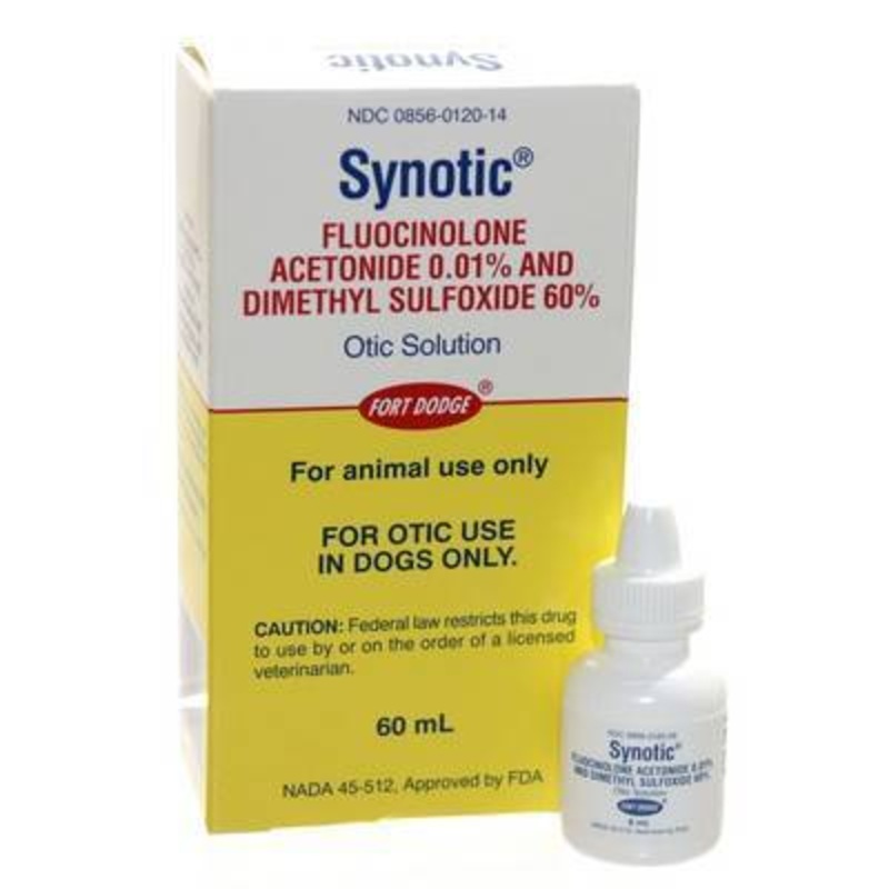 Rx Synotic (fluocinolone acetonide & dimethyl sulfoxide) Otic Solution for Dogs & Cats