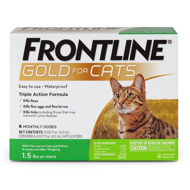 Frontline Gold for Cats|3 Month Dose (3 pk)|6 Month Dose (6 pk)