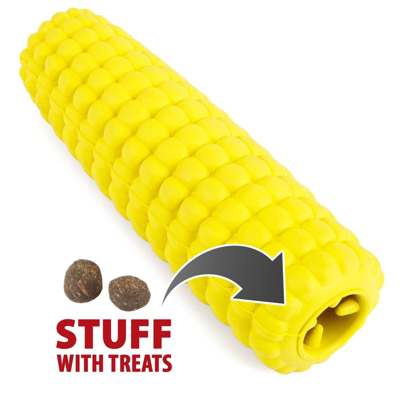 Natural Rubber Corn Cob Treat Dispensing Dog Chew Toy