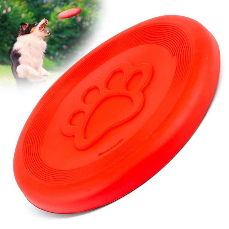 Natural Rubber Frisbee Dog Toy for Fetching & Chewing