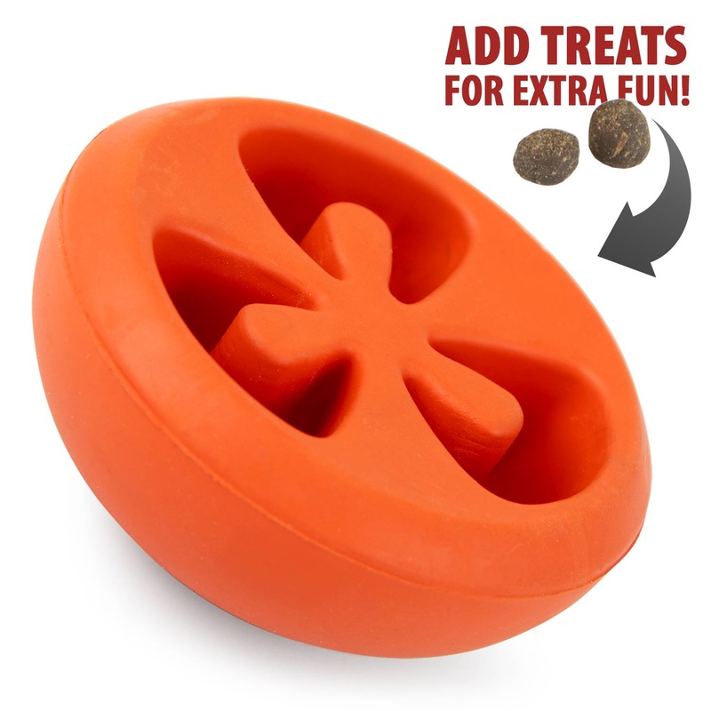 Natural Rubber Tomato Shape Dog Chew Toy for Medium-Chewers