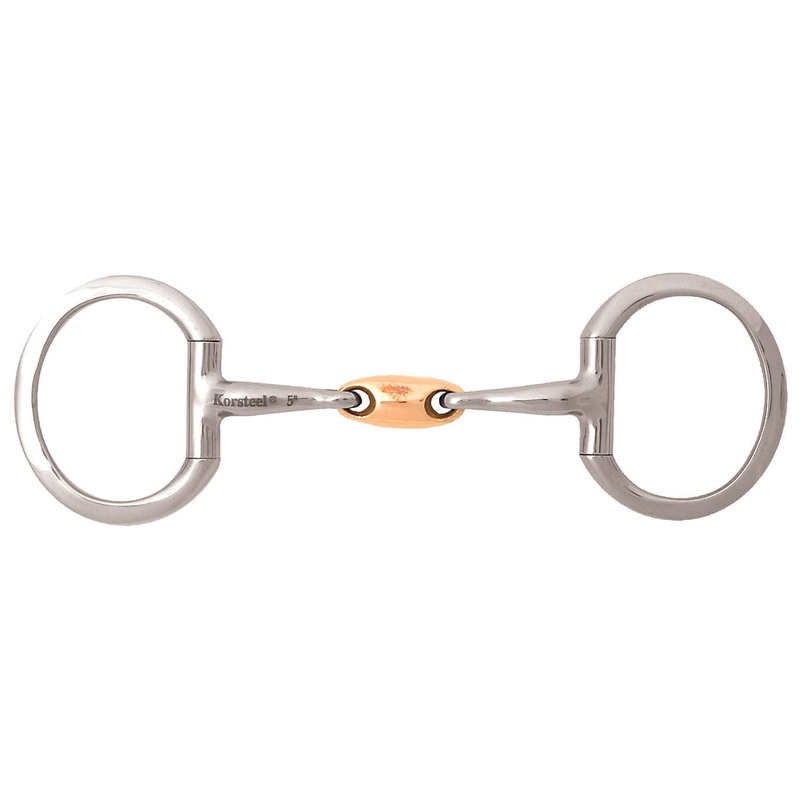 JP Korsteel Copper Oval Link Eggbutt Snaffle Bit