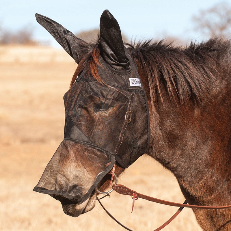 Quiet Ride Fly Mask with Long Nose & Mule Ears